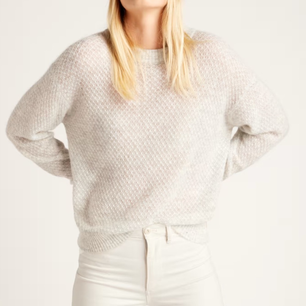 Quince Diamond Stitch Alpaca Wool Sweater